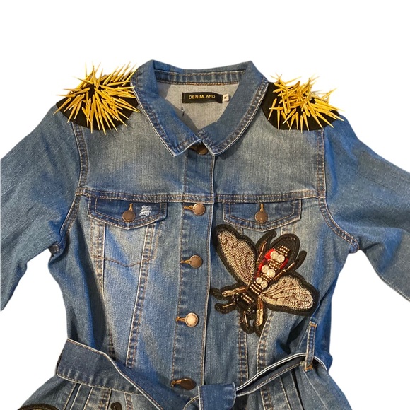 Dreamland Denim Bumblebee Jean Jacket Medium - Picture 4 of 9